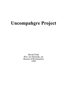 Uncompahgre Project