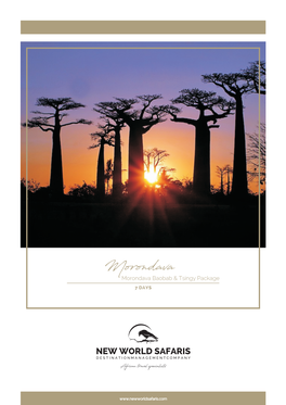 Itinerario Morondava Baobab and Tsingy Package