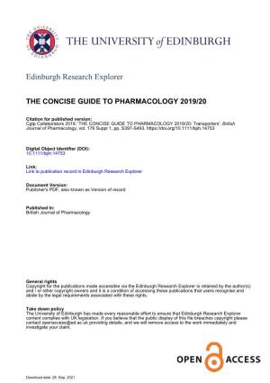 The Concise Guide to Pharmacology 2019/20
