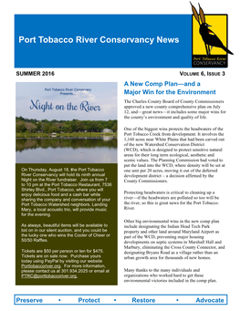 Port Tobacco River Conservancy News