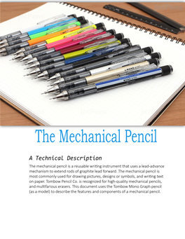 Technical Description Mechanical Pencil Portfolio