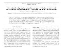 Control of Phytoplankton Growth in Nutrient Recycling Ecosystems