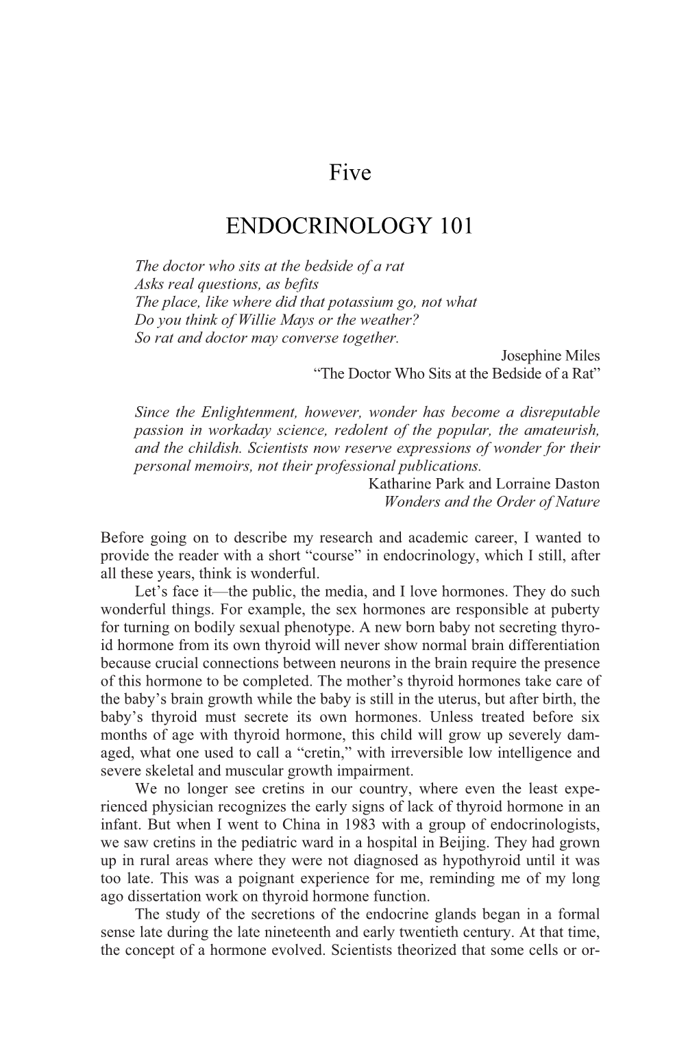 Five ENDOCRINOLOGY