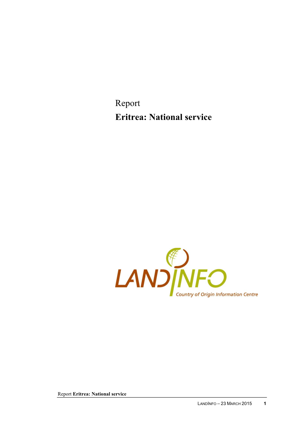 Report Eritrea: National Service