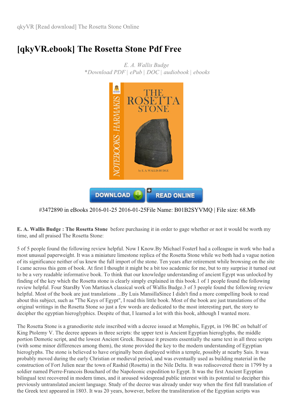 The Rosetta Stone Online