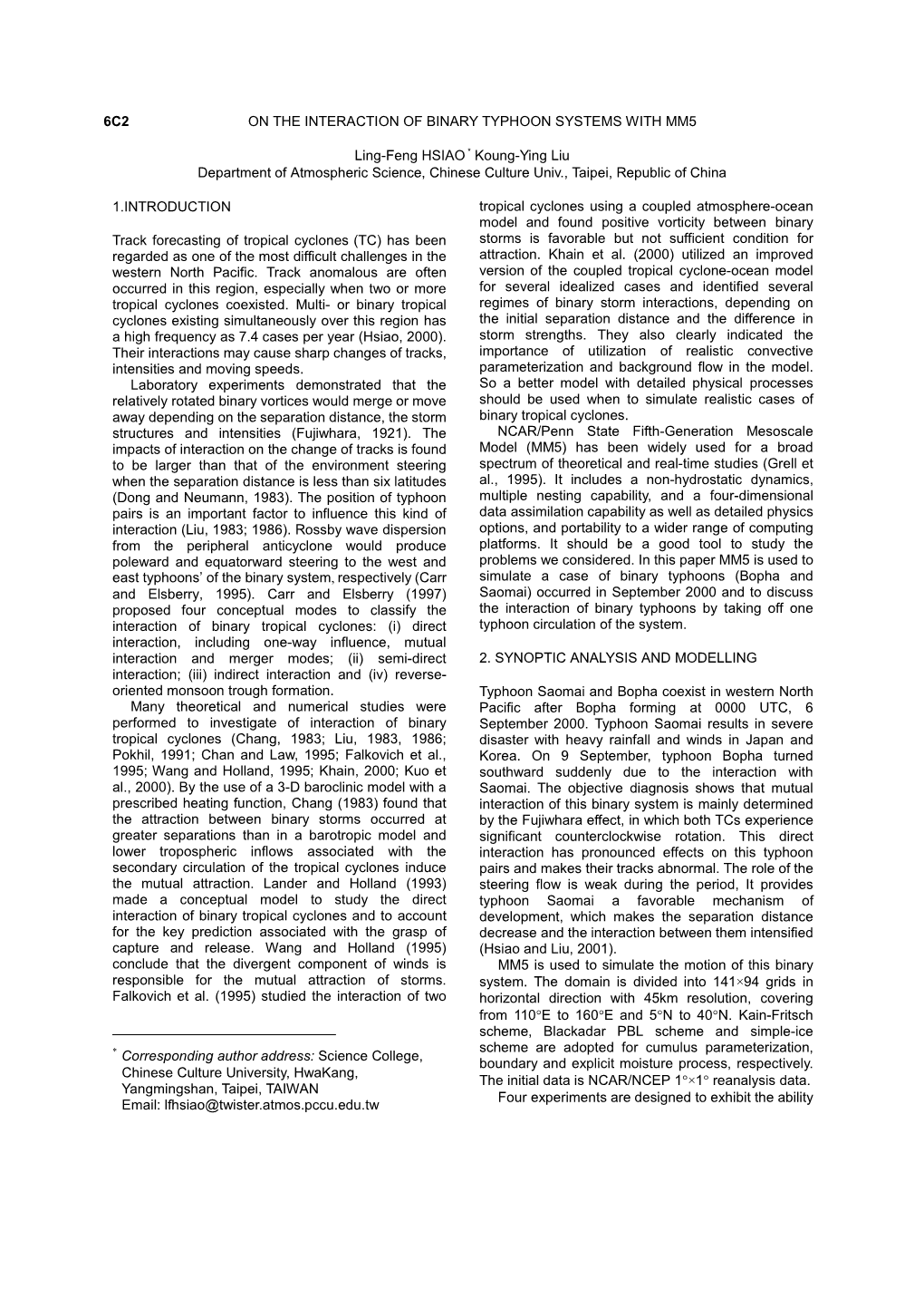 On the Relative Motion of Binary Typhoons Over the South China Sea