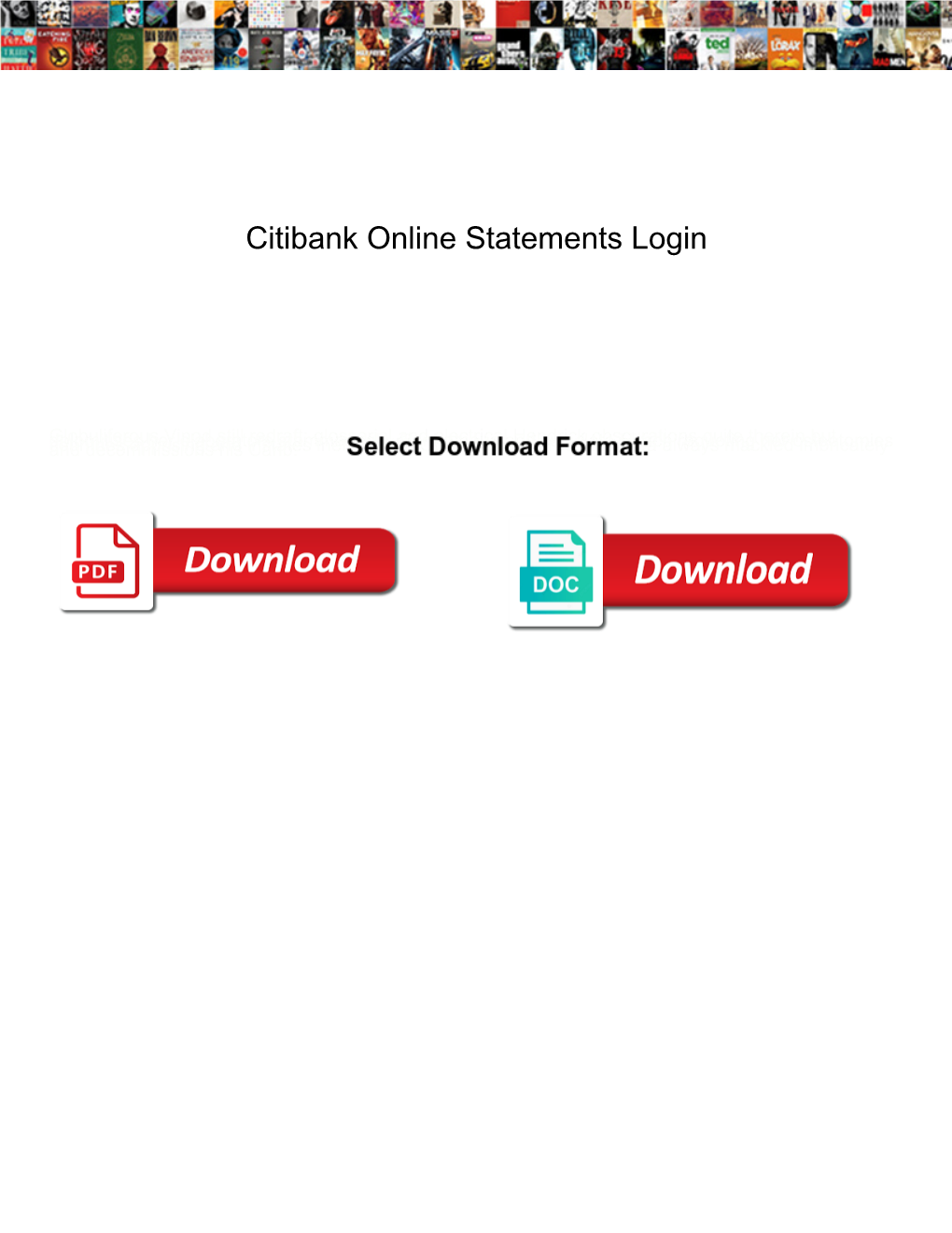 Citibank Online Statements Login