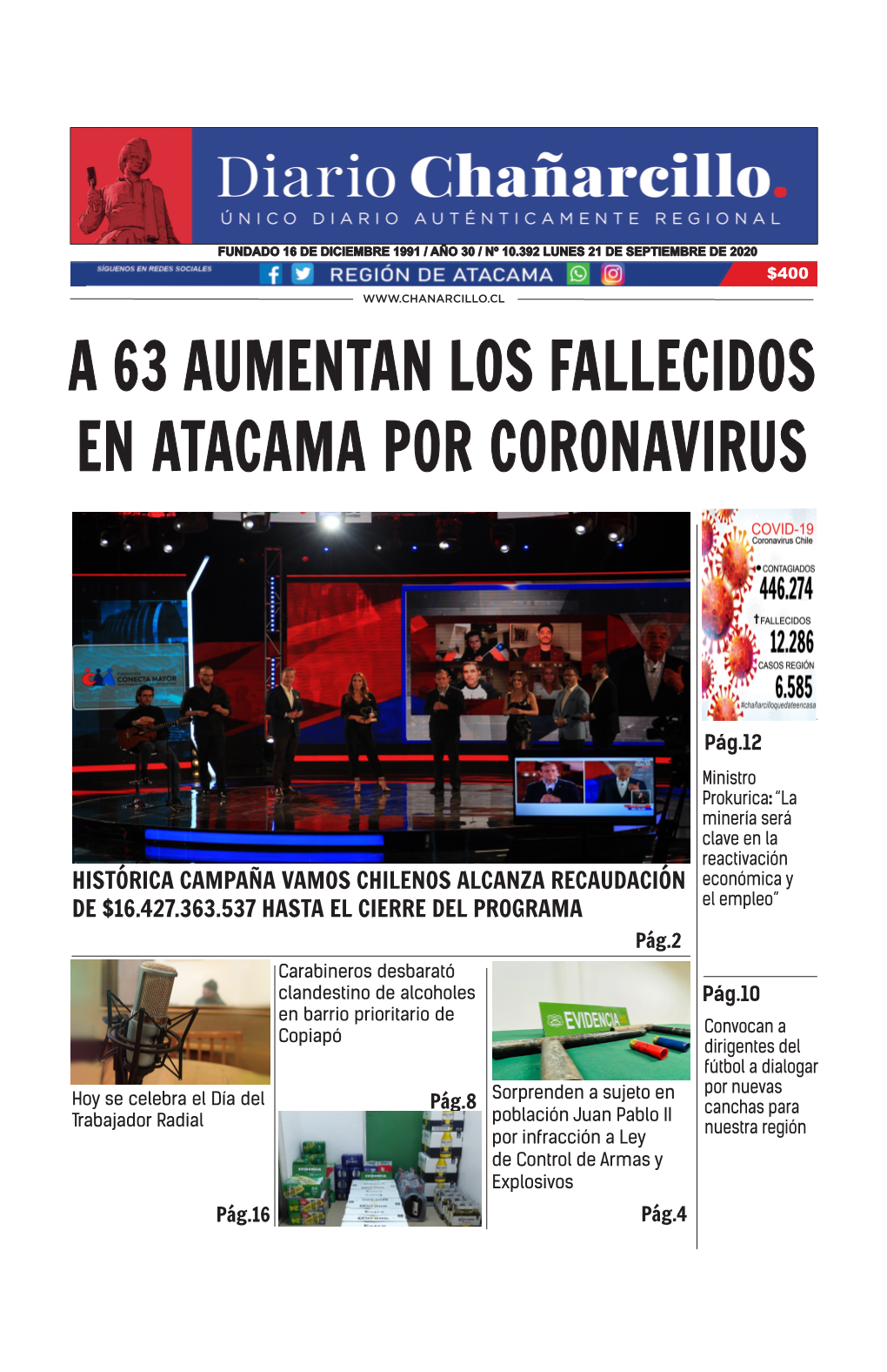 A 63 Aumentan Los Fallecidos En Atacama Por Coronavirus