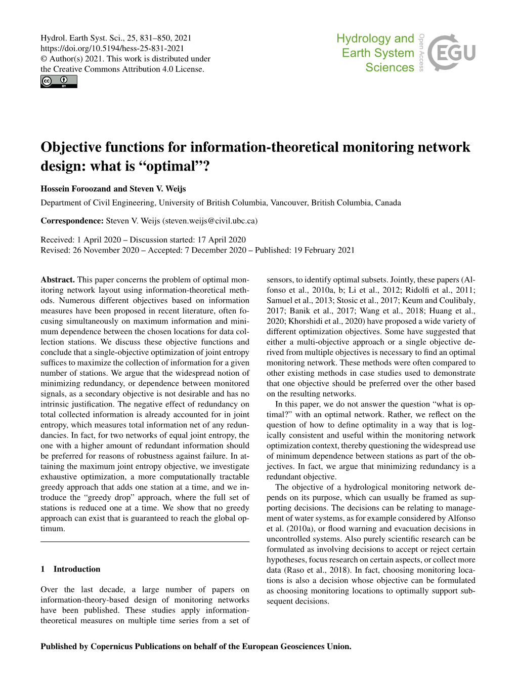 Objective Functions for Information-Theoretical Monitoring Network Design: What Is “Optimal”?