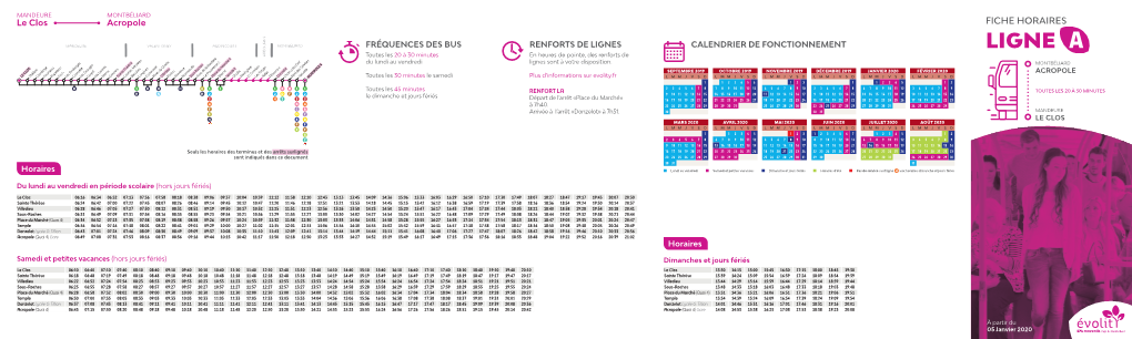 MANDEURE MONTBÉLIARD Le Clos Acropole FICHE HORAIRES