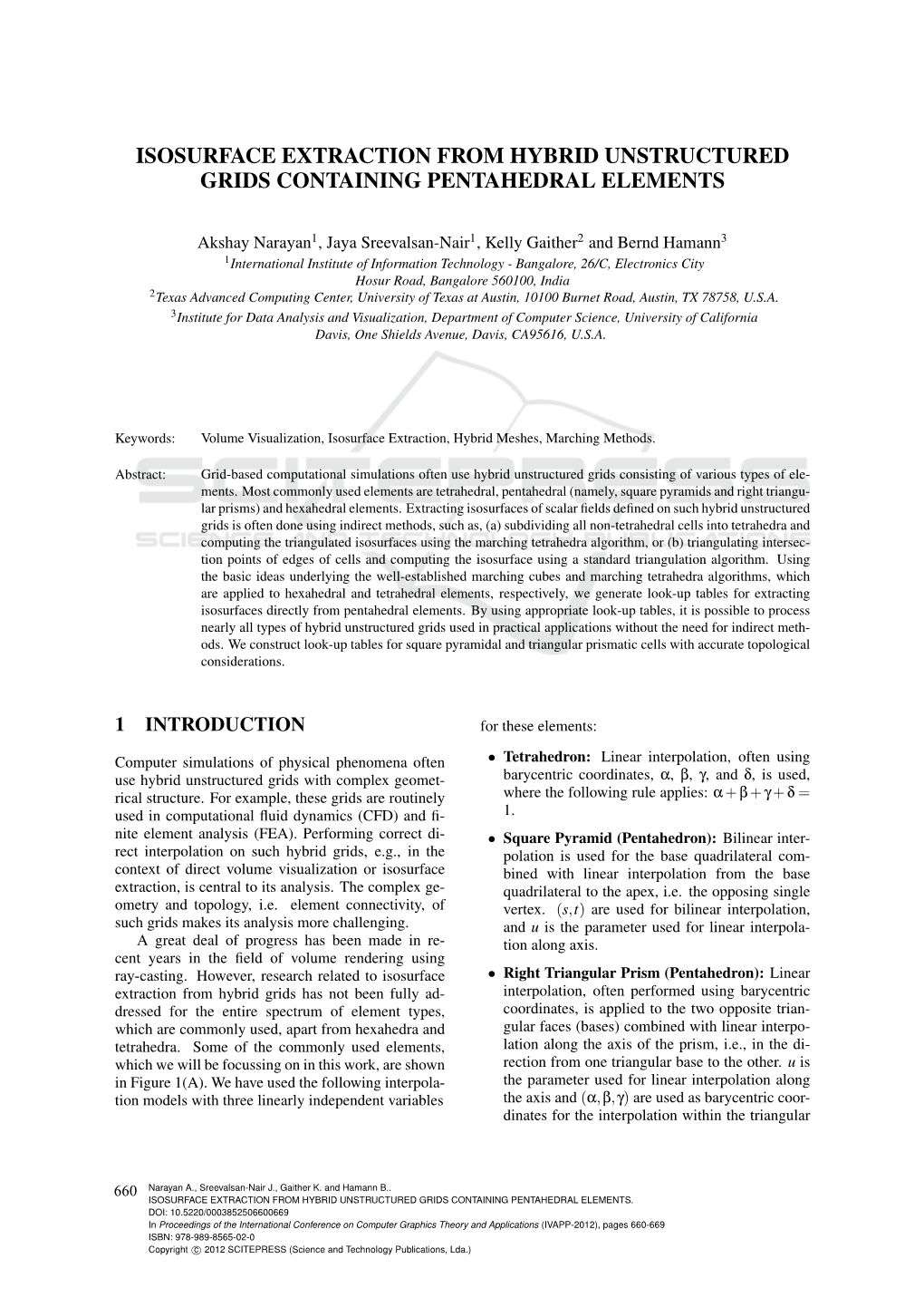 Isosurface Extraction from Hybrid Unstructured Grids Containing Pentahedral Elements