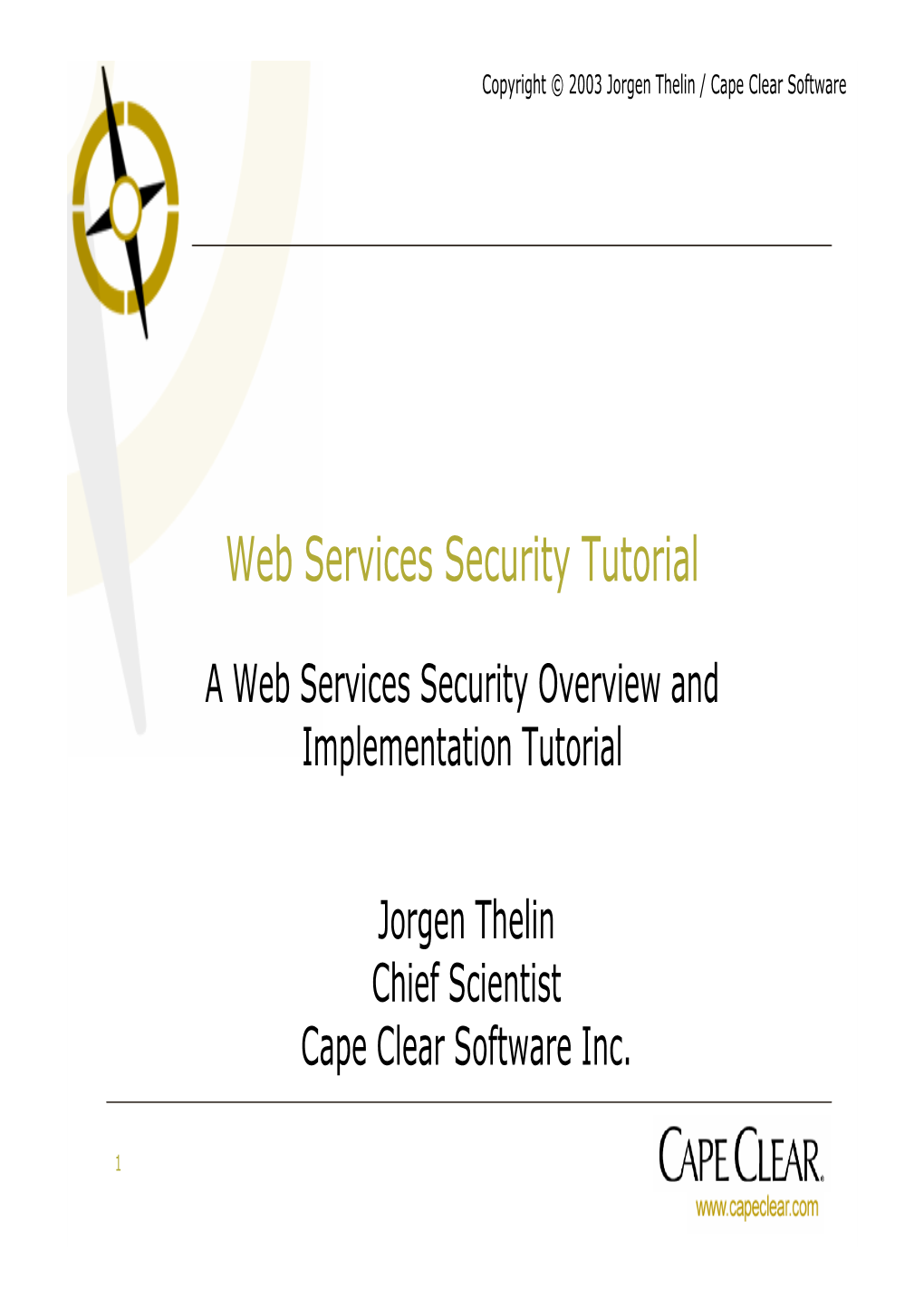 Web Services Security Tutorial