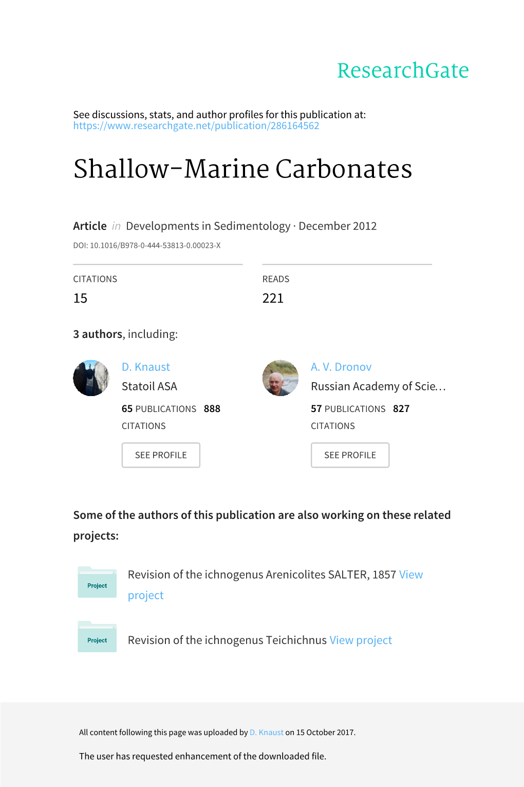 Shallow-Marine Carbonates