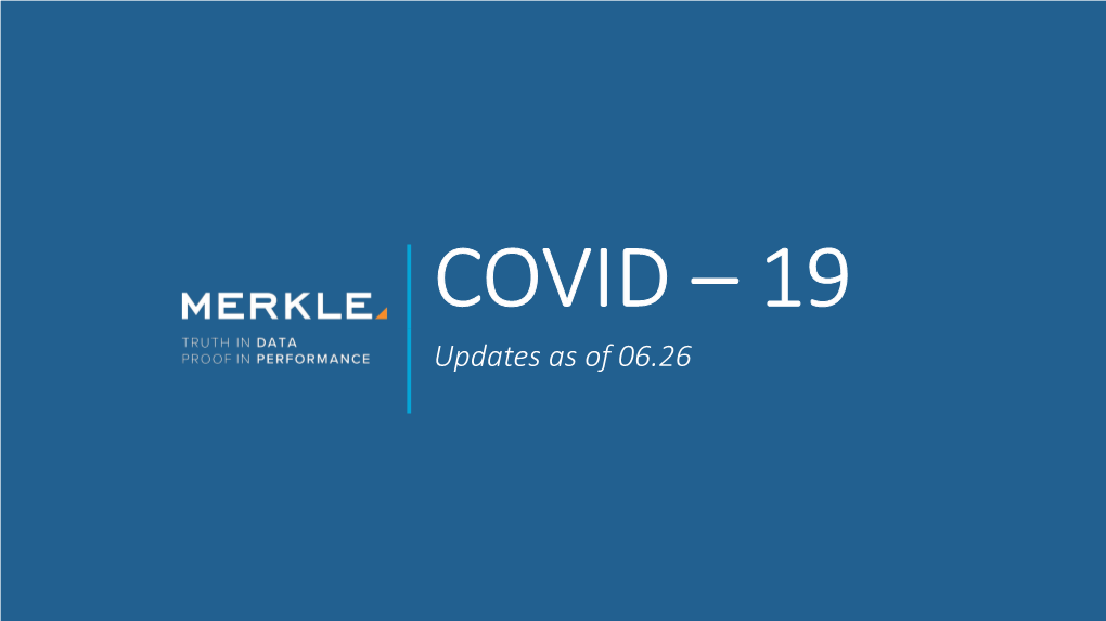Get the COVID-19 Weekly Report