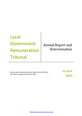 Local Government Remuneration Tribunal