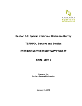 Section 3.6: Special Underkeel Clearance Survey