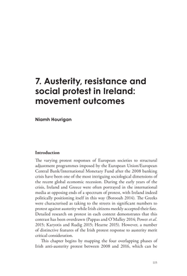 7. Austerity, Resistance and Social Protest in Ireland: Movement Outcomes
