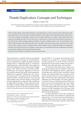 Thumb Duplication: Concepts and Techniques Michael A