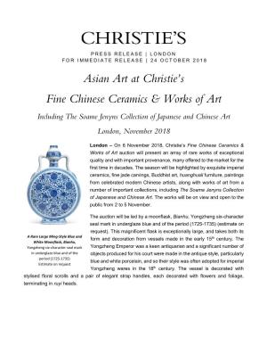 Asian Art at Christie's Fine Chinese Ceramics & Works Of