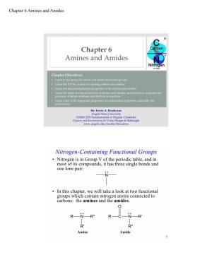 Chapter 6 Amines and Amides