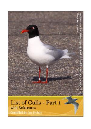 List of Gulls Part 1 with References