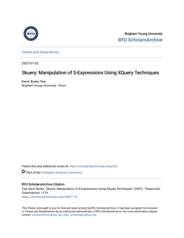 Skuery: Manipulation of S-Expressions Using Xquery Techniques