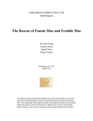 The Rescue of Fannie Mae and Freddie Mac