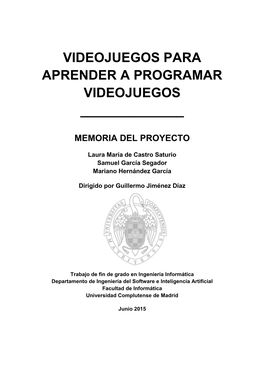 Memoria Del Proyecto