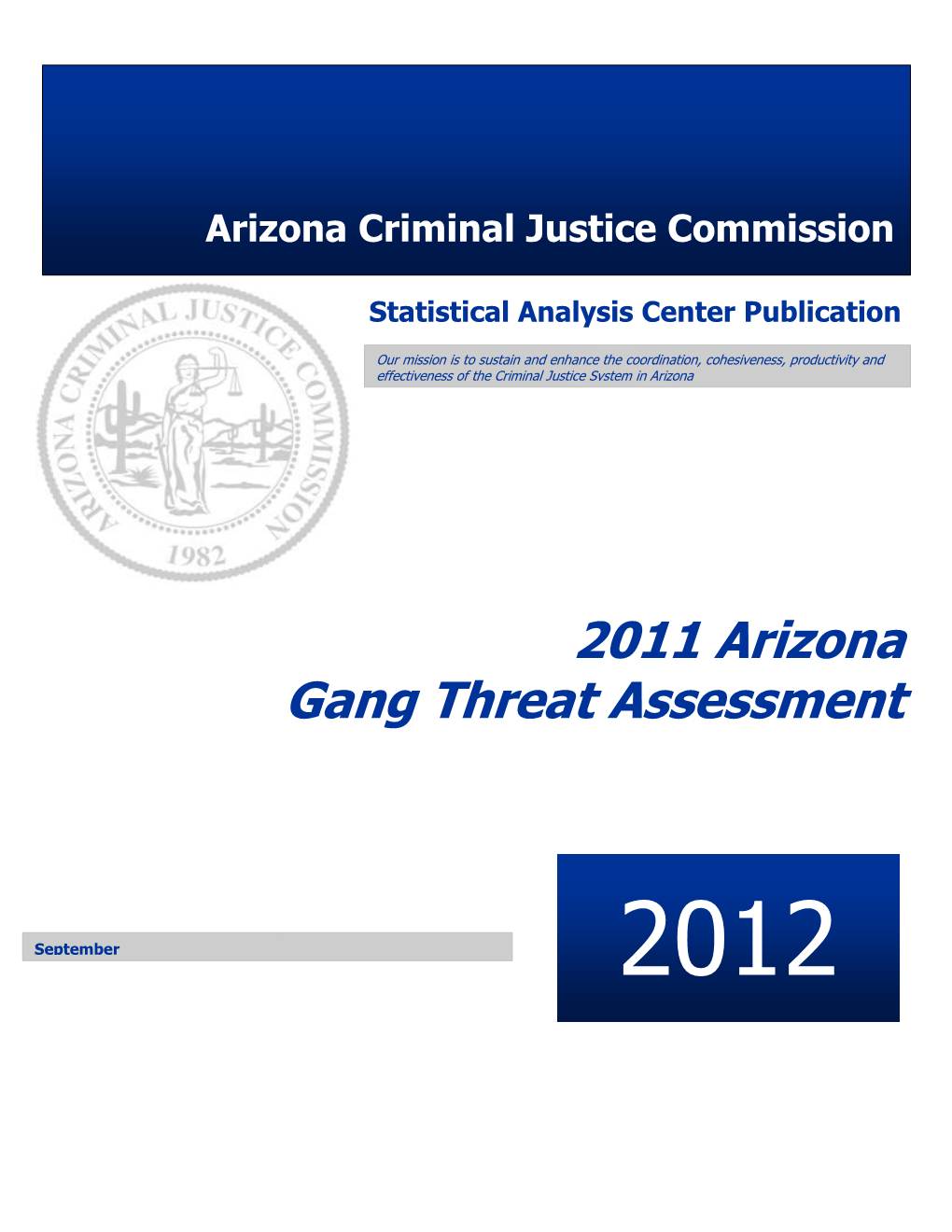 2011 Arizona Gang Threat Assessment