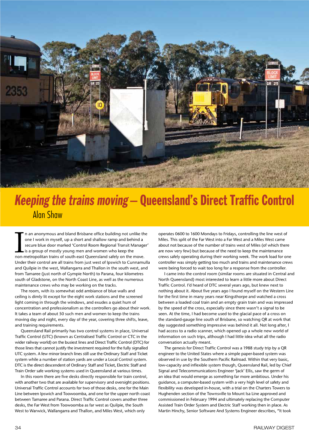 Queensland's Direct Traffic Control
