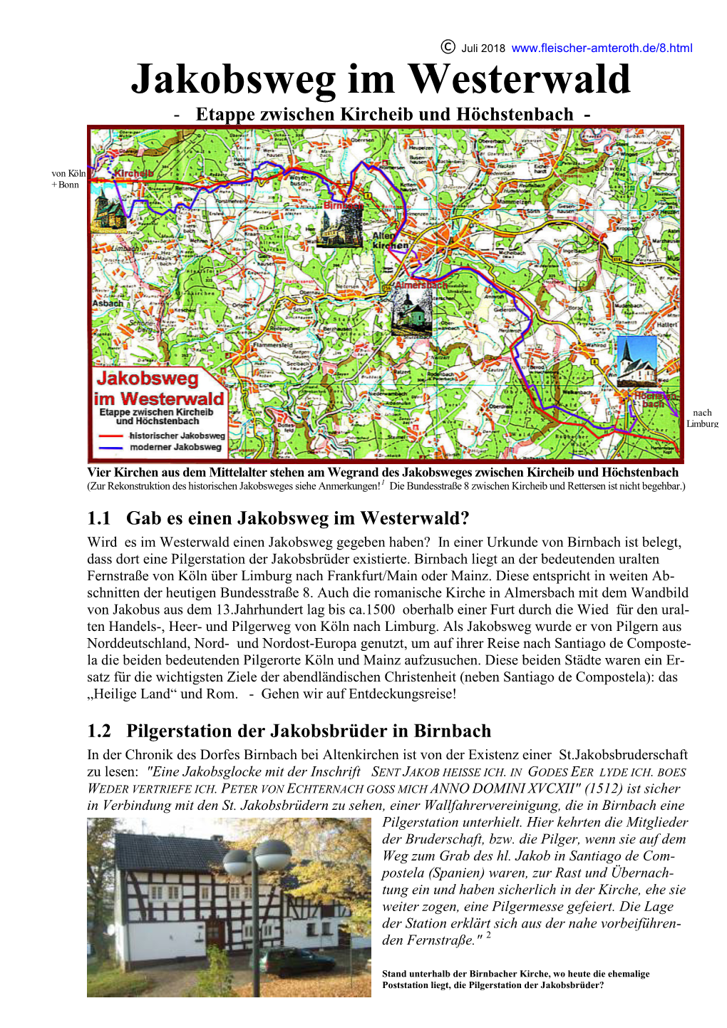 Jakobsweg Im Westerwald - Etappe Zwischen Kircheib Und Höchstenbach
