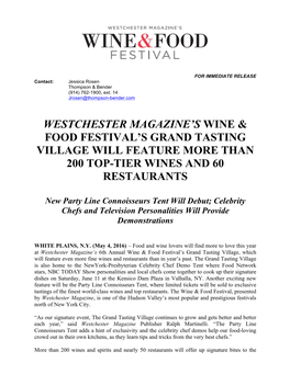 Westchester Magazine's Wine & Food Festival's Grand