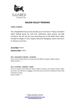 Baliem Valley Trekking