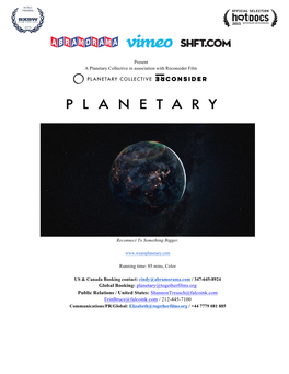 Planetary@Togetherfilms.Org Public Relations / United States