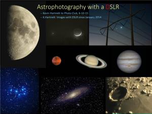 Astrophotography with a DSLR