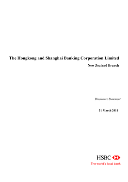 The Hongkong and Shanghai Banking Corporation Limited