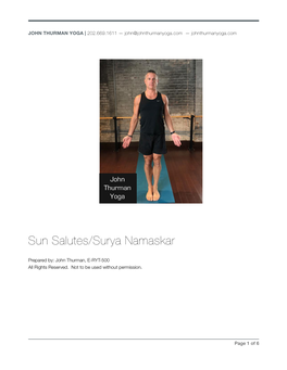 Sun Salutes/Surya Namaskar