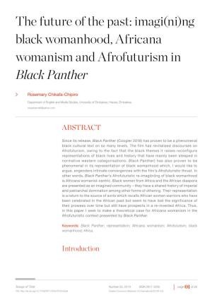 Ng Black Womanhood, Africana Womanism and Afrofuturism in Black Panther