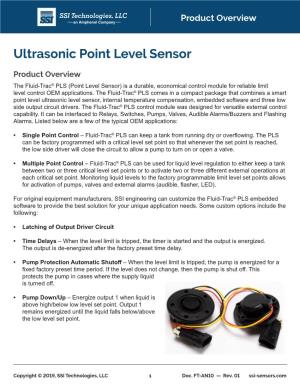Ultrasonic Point Level Sensor