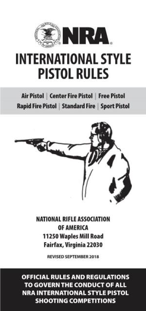 International Style Pistol Rules