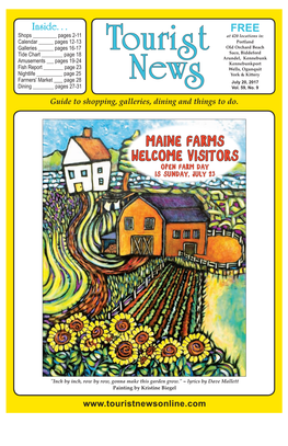 Maine Farms Welcome Visitors Open Farm Day Is Sunday, July 23 Tourist News