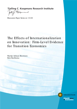 The Effects of Internationalization on Innovation: Firm-Level Evidence for Transition Economies