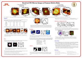 Summary Vega Fomalhaut Β Pictoris HD 107146, Ε Eridani, and AU Mic