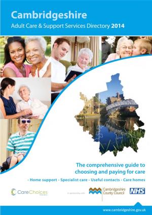 Cambridgeshire Adult Care & Support Services Directory 2014