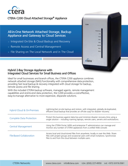 All-In-One Network Attached Storage, Backup Appliance and Gateway To