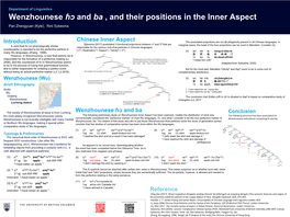 Wenzhounese ɦɔ and Ba, and Their Positions in the Inner Aspect