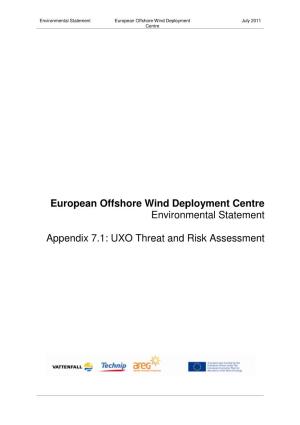 Appendix 7.1 UXO Threat and Risk Assessment