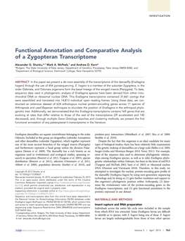 Functional Annotation and Comparative Analysis of a Zygopteran Transcriptome