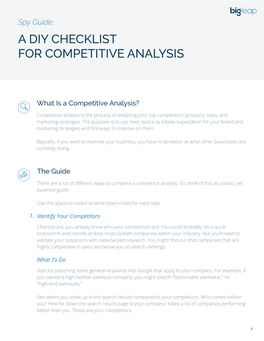 Researching Your Competitors