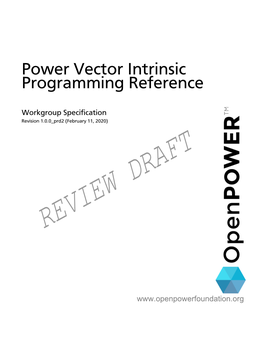 Power Vector Intrinsic Programming Reference